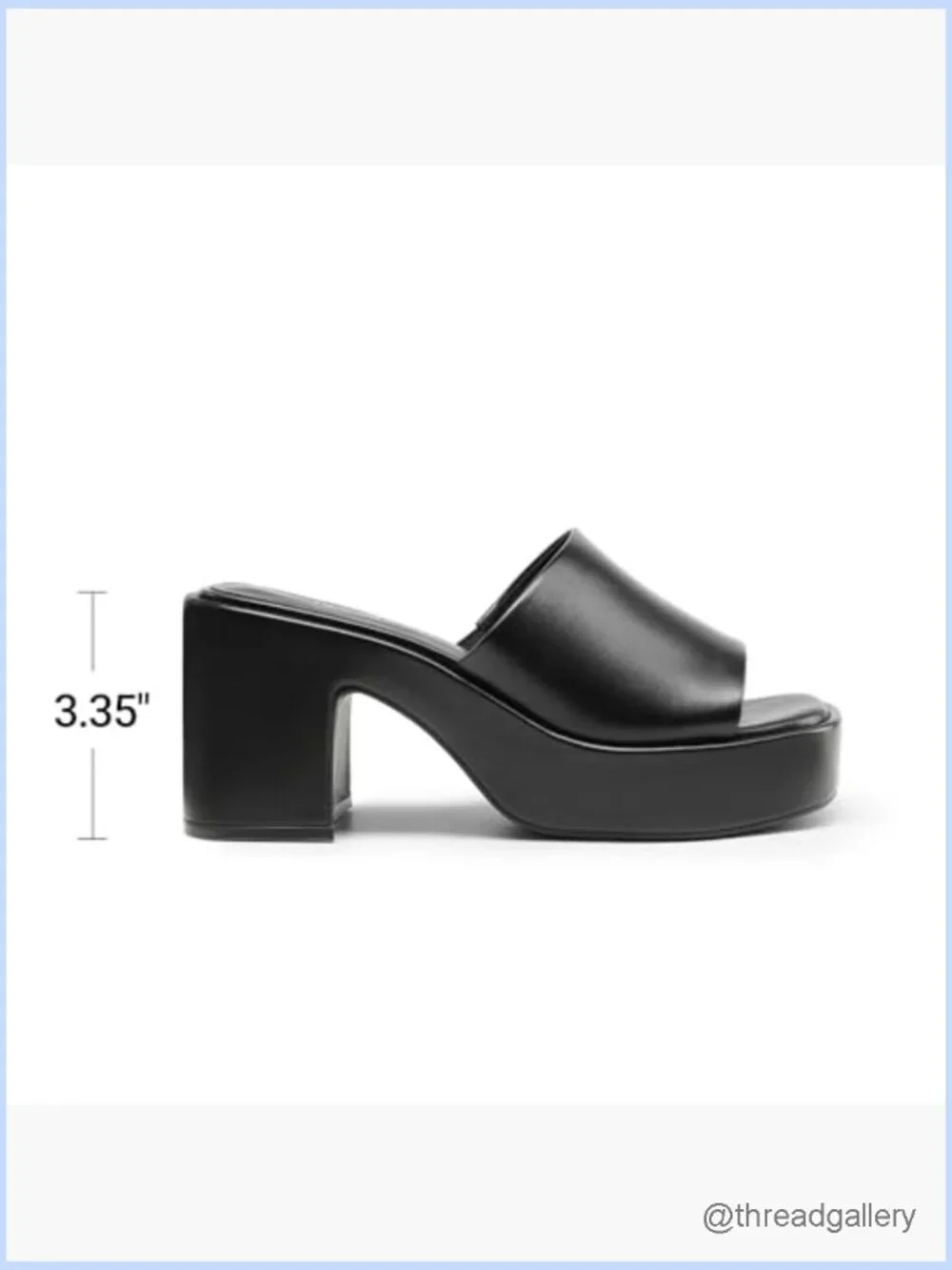 Chunky Platform Heels Square Open Toe Slip On Block Heel Sandals